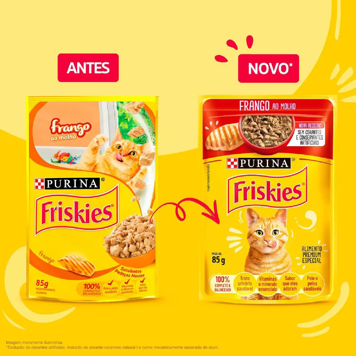 Ração Úmida Friskies Gatos Adultos Frango ao Molho